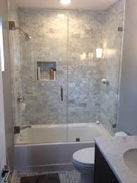 Enchanting Frameless Glass Shower Door For Shower Small Bathroom Ideas Simple Shower Fo Bathroom Remodel Shower Bathroom Design Small Bathroom Remodel Designs