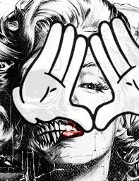 Marilyn Monroe With Mickey Mouse Hands Graffiti Art Street Art Art Graffiti Art Art Design