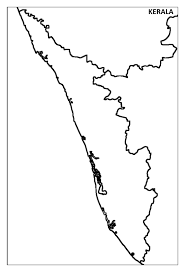 Kerala outline maps with districts. Kerala Outline Map Infoandopinion