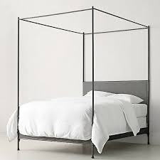 Maison fabric canopy bed with footboard. Iron Canopy Bed Arie Co
