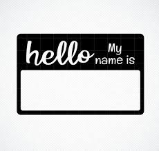 Sticker hello my name is teal name tags. Hello My Name Is Svg Name Tag Svg Vector Image Cut File For Etsy