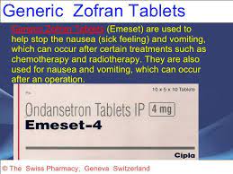 Generic Zofran Tablets For Prevention Of Nausea And Vomiting By The Swiss Pharmacy Via Slideshare Zofran Nausea Prevention