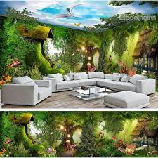 Natural Cabin In The Forest Natural Scenery Pattern Design Combined 3d Ceiling And Wall Murals Best Interior Design Websites Decorating Sites Dark Interiors