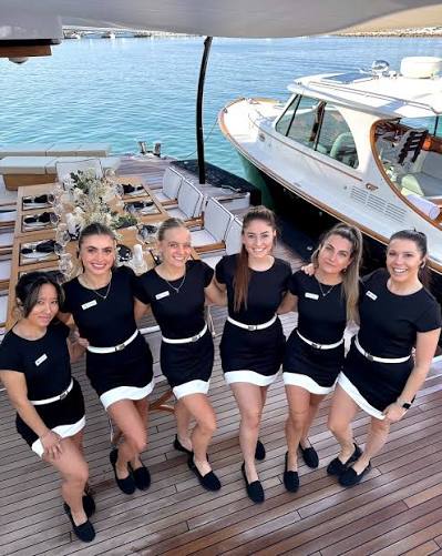 The stars of the show! 🌟 @yachtstarfire #yacht #crew #uniform #oceanform  #yachtcrew #yachtwear #superyacht #yachtuniform #superyachtuniform #yachtie  #sustainable #ethical #ethicalyachting #stew #stewardess #steward  #yachtdesign #interior #yachties ...