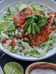 Whole 30 fish taco bowls. Deconstructed Salmon Fish Taco Bowls Keto Friendly And Whole 30 Bonappeteach
