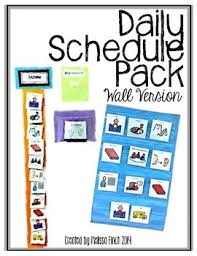 daily schedule pack wall schedule version autism classroom