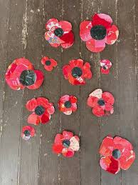 Anzac day poppy banners of remembrance anniversary. Postbox Poppies Wa Woman S Anzac Day Upcycling Challenge Mandurah Mail Mandurah Wa