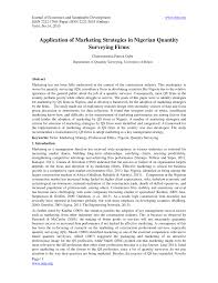 I am writing in direct response to your advertisement for an assistant quantity surveyor for the bridge corporation. Pdf Application Of Marketing Strategies In Nigerian Quantity Surveying Firms