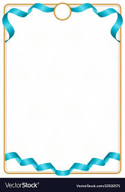 Frame And Border Of Ribbon With The Colors Of The Kazakhstan Flag Template Elements For Y Frame Border Design Floral Border Design Certificate Design Template