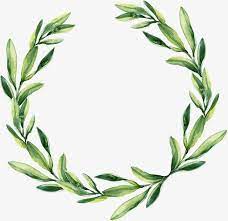 Green Leaf Garland Floral Wreath Watercolor Wreath Watercolor Leaf Garland