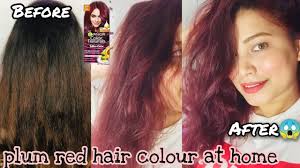 Dye results cannot be guaranteed always try a strand test to check possible results. Plum Red Hair Color At Home Garnier Color Naturals Hair Color Plm Red Just 180rs Youtube