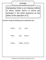 Alphabetical Order Worksheets Examples Definition Kidskonnect
