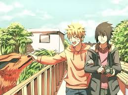 Sasuke Has The Two Cutest Pets Ever The Nine Tailed Fox And Naruto Naruto E Sasuke Casais Bonitos De Anime Naruto Desenho