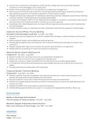 affluent relationship manager resume