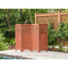 Patio scenes privacy screen specifications: Leisure Season Folding Patio And Garden Privacy Screen The Home Depot Canada