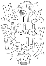 Birthday Card Printable Coloring Page Happy Birthday Dad Coloring Pages In 2020 Birthday Coloring Pages Happy Birthday Coloring Pages Happy Birthday Daddy