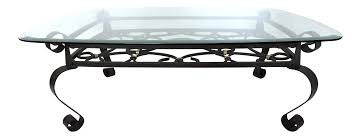 Vintage Black And Gold Link Forged Wrought Iron Rectangular Coffee Table Giacometti In Style Coffee Table Iron Coffee Table Metal Furniture