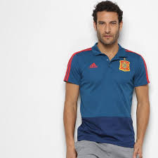 Camisas de cilindro da espanha: Camisa Polo Espanha Adidas Masculina Azul Netshoes