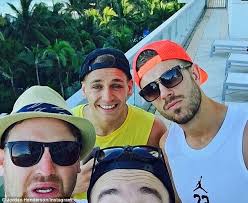 View latest posts and stories by @jhenderson jordan henderson in instagram.@liverpoolfc @england@nike. Jordan Henderson Enjoying Summer Break As Liverpool Midfielder Poses For Holiday Snap With Friends Daily Mail Online