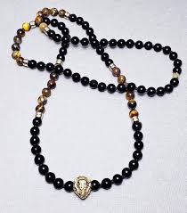 Black Bead Necklace Mens Men S Gold Lionhead Necklace Men S Leo Necklace Men S Tiger S Eye Black Agate Gemstone Bead Gemstone Beaded Necklace Mens Handmade Jewelry Gold Bead Necklace