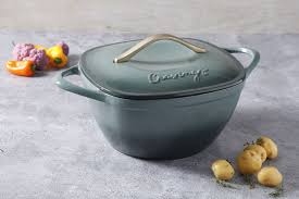 The Cravings By Chrissy Teigen 5 Qt Enameled Cast Iron Dutch Oven Lets You Serve Your Culinary Creations Stra Cast Iron Dutch Oven Cooking Homemade Dutch Oven