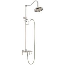 The right fixture makes the room a functional space that speaks to the design style of your home. Elizabethan Classics Ets10 Wall Mount Exposed Hand Shower Combo Kit In Satin Nickel Shower Head Not Included Valve Included Ecets10 Sn The Home Depot Hand Shower Shower Faucet Shower Set