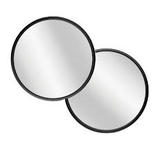 Ending jul 22 at 10:06pm pdt 6d 10h local pickup. Infinity Instruments 20083bk Nera 22 Inch Round Indoor Hanging Wall Mounted Decorative Mirror With Black Matte Frame 2 Pack Target