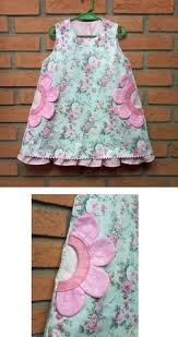 trapezio com bolso embutido e detalhe em flor e babado costurado no forro sirin elbiseler cocuk giyim bebek elbise modelleri
