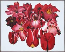 Lowell Nesbitt Island Of Red Flowers In 2020 Red Flowers Art Painting