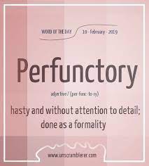 Perfunctory Good Vocabulary Words Interesting English Words Learn English Words