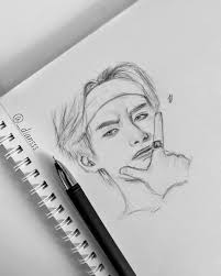 Pin Ot Polzovatelya Haru Íë£¨ Na Doske Bts Fanart Portretnye Zarisovki Risunki Risunok Karandashom