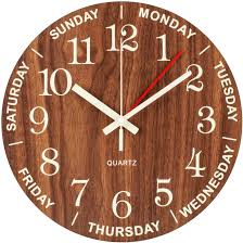 12in luminous wall clock quartz silent arabic number clocks with night light us. Amazon Com Night Light Wall Clock Time Of Day Day Of The Week Glow In Dark Luminous Wall Clock Silent Battery Operated Elderly Retirement Analog Wall Clock For Living Room Bedroom Kitchen