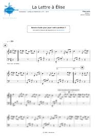 Learn how to play lettre à elise on the piano. Lettre A Elise Partition Piano Facile