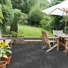 A dusky base can make your space actually feel brighter when paired with the right decor colors. Agate Black Matt Stone Effect Porcelain Outdoor Floor Tile Pack Of 2 L 600mm W 600mm Diy At B Q