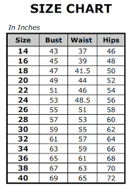 dress size chart cheapmotherofthebridedresses