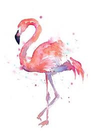 Flamingo Watercolor Painting Flamingo Art Print Flamingo Etsy Flamingo Wall Art Animal Wall Art Flamingo Painting