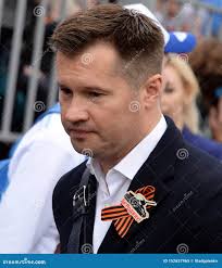 Campeón Olímpico Cuatro Veces Alexei Nemov En Cuadrado Rojo Durante La  Celebración Del 74.o Aniversario De La Victoria Imagen editorial