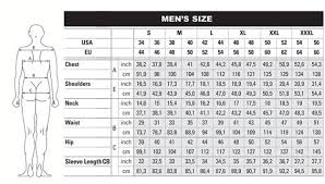 Database Mens Size Chart