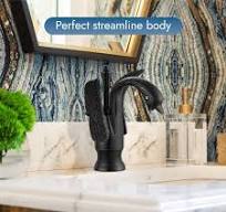 Cinwiny Matte Black Swan Faucet Bathroom Sink Faucet One Hole Single Handle  Lavatory Basin Tap Mixer Deck Mount Bird Faucet - Amazon.com