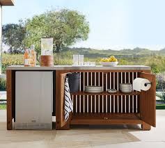 Abbott Outdoor Kitchen Refrigerator Double Door Cabinet Brown Pottery Barn In 2020 Outdoor Refrigerator Outdoor Kitchen Cabinets Outdoor Refrigerator Cabinet