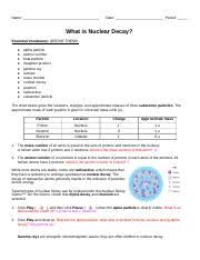 In contrast, nuclear reactions involve the transformation of atomic nuclei. Nuclear Decay Name Keala Mannon Date Student Exploration Nuclear Decay Vocabulary Alpha Particle Atomic Number Beta Particle Daughter Product Gamma Course Hero