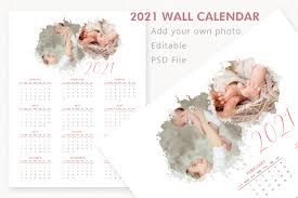 Even add notes and about print a calendar. 2021 Wall Calendar Template Year Calendar Photo Calendar Template Letter Size Calendar Editable Printable Psd File Instant Download Design It For Our Digital Designs For You