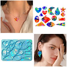 R3MC Resin Casting Silicone Mold Light and Shadow Keychain Pendant Jewelry  Mould DIY