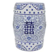 Black And White Garden Stool Outdoor Three Hands Ceramic Black And White Garden Stool Ceramic Garden Stools Porcelain Black Blue White
