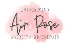 This font is free for personal use only! Air Rose A Script Print Font Duo Pair Print Fonts Script Print Vintage Fonts