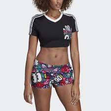 Womens Black Adidas Crop Top 3 Stripes Cropped Tee Black Xs Womens Womens Clothing Tops Crop Tee Adidas Women