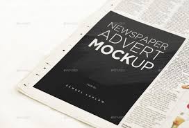 6 Newspaper Advert Mockups Mockup Newspaper Newspaper Template