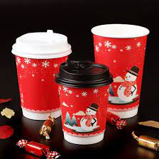 Holiday shiplap insulated coffee paper cups with lids per dozen #13956899 $ 5.79 5.79 China 50pcs Christmas New Year Red Thick Hot Drink Paper Cup Snowman Pattern Disposable Coffee Milk Tea Packaging Cups With Cover China Manufacture Of Paper Cups And Disposable Coffee Paper Cups