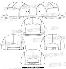 5 Panel Hat Template Fashion Vector Templates Pinterest Hat Fashion Design Template Fashion Sketches Panel Hat