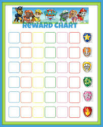 Paw Patrol Reward Chart Toddler Reward Chart Potty